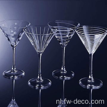 Aangepaste bulk heldere cocktailglas martini -bril